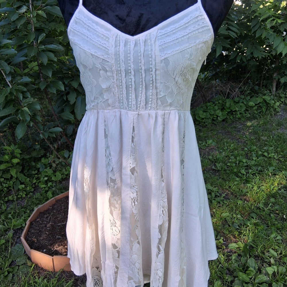 American Eagle Outfitters White Lace Mini Dress